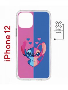Чехол на iPhone 12/12 Pro MagSafe с принтом Kruche Print СТИЧ противоударный с магнитом КruЧЕ