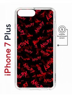 Чехол на iPhone 7 Plus/8 Plus MagSafe Kruche Print Angry противоударный с магнитом КruЧЕ
