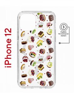 Чехол на iPhone 12/12 Pro MagSafe с принтом Kruche Print Cake противоударный с магнитом КruЧЕ