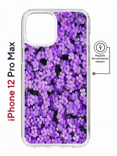 Чехол на iPhone 12 Pro Max MagSafe Kruche Print Обриета противоударный с магнитом КruЧЕ