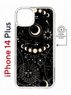 Чехол на iPhone 14 Plus MagSafe с принтом Kruche Print Space противоударный с магнитом КruЧЕ