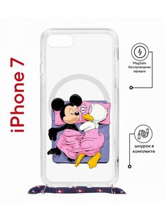Чехол на iPhone 7/8/SE 2020,2022 MagSafe Kruche Print This is life с магнитом, со шнурком КruЧЕ