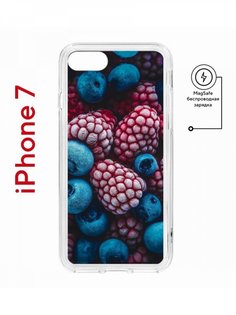 Чехол на iPhone 7, 8, SE 2020 2022 MagSafe Kruche Print Fresh berries с магнитом КruЧЕ
