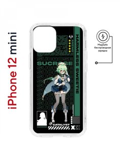 Чехол на iPhone 12 mini MagSafe Kruche Print Sucrose Genshin противоударный с магнитом КruЧЕ