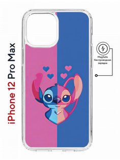Чехол на iPhone 12 Pro Max MagSafe с принтом Kruche Print СТИЧ противоударный с магнитом КruЧЕ