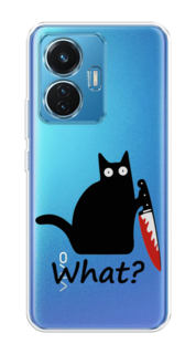Чехол на Vivo T1 "Котик с ножом" Case Place