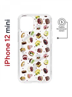 Чехол на iPhone 12 mini MagSafe Kruche Print Cake противоударный с магнитом КruЧЕ
