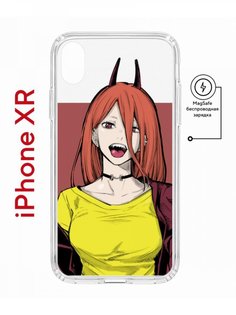 Чехол на iPhone XR MagSafe с принтом Kruche Print POWER_cmpk противоударный с магнитом КruЧЕ