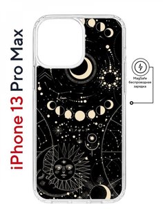 Чехол на iPhone 13 Pro Max MagSafe с принтом Kruche Print Space противоударный с магнитом КruЧЕ