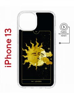 Чехол на iPhone 13 MagSafe с принтом Kruche Print Tarot Lovers противоударный с магнитом КruЧЕ