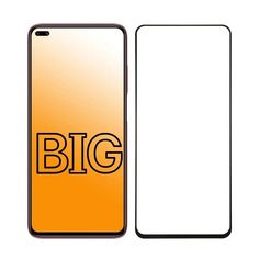 Защитное стекло для Realme 6 с черной рамкой BIG