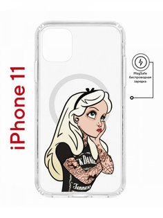 Чехол на iPhone 11 MagSafe с принтом Kruche Print Tattoo Girl противоударный с магнитом КruЧЕ