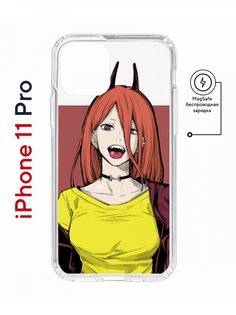 Чехол на iPhone 11 Pro MagSafe с принтом Kruche Print Power_cmpk противоударный с магнитом КruЧЕ