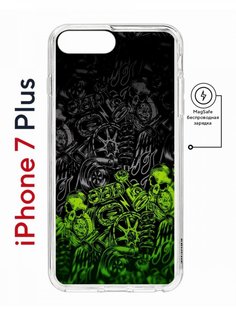Чехол на iPhone 7 Plus/8 Plus MagSafe Kruche Print Garage противоударный с магнитом КruЧЕ