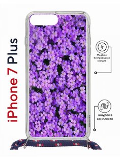 Чехол на iPhone 7 Plus/ 8 Plus MagSafe Kruche Print Обриета с магнитом, со шнурком КruЧЕ
