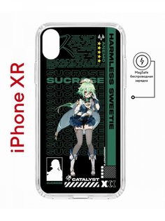 Чехол на iPhone XR MagSafe Kruche Print Sucrose Genshin противоударный с магнитом КruЧЕ