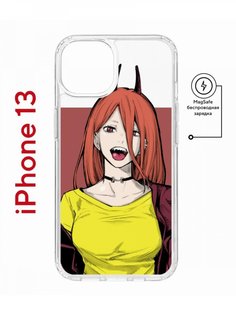 Чехол на iPhone 13 MagSafe с принтом Kruche Print POWER_cmpk противоударный с магнитом КruЧЕ
