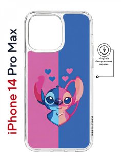 Чехол на iPhone 14 Pro Max MagSafe с принтом Kruche Print СТИЧ противоударный с магнитом КruЧЕ