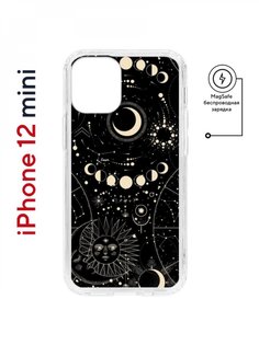 Чехол на iPhone 12 mini MagSafe Kruche Print Space противоударный с магнитом КruЧЕ