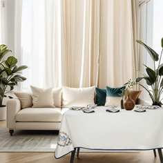 Скатерть с принтом Melangio Барбара 140х210 см + 8 салфеток 40х40 см