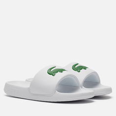 Мужские сланцы Lacoste Serve Slide 1.0 Croco, цвет белый, размер 46 EU