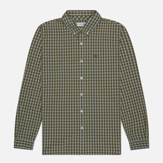 Мужская рубашка Lacoste Checked Poplin Regular Fit, цвет оливковый, размер 41