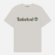 Мужская футболка Timberland Kennebec River Camo Linear Logo, цвет белый, размер L