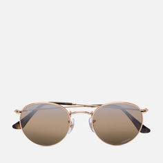 Солнцезащитные очки Ray-Ban Round Metal Chromance Polarized, цвет золотой, размер 53mm