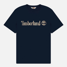 Мужская футболка Timberland Kennebec River Camo Linear Logo, цвет синий, размер XL