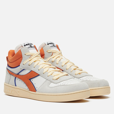 Кроссовки Diadora Magic Basket Demi Cut Suede Leather, цвет белый, размер 36.5 EU