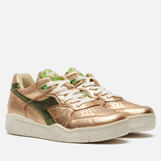 Женские кроссовки Diadora Heritage B.560 Metallic, цвет золотой, размер 40 EU