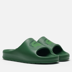Мужские сланцы Lacoste Serve Slide 2.0 Croco, цвет зелёный, размер 42 EU