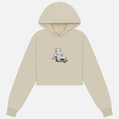 Женская толстовка RIPNDIP Travis Cropped Hoodie, цвет бежевый, размер L