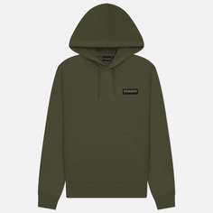 Мужская толстовка Napapijri Iaato Summer Hoodie Regular Fit, цвет оливковый, размер XL