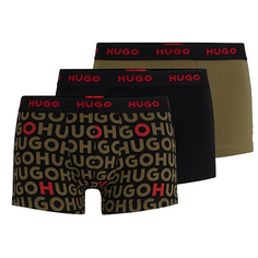 Medium Grey 3-Pack Logo Waistband Trunk Hugo Boss