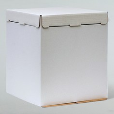 Коробка под торт, без окна, белая, 26 х 26 х 30 см Upak Land