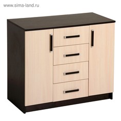 Комод аура, 820х1000х440, венге/дуб молочный No Brand