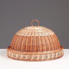 Хлебница круглая с крышкой, d=32 см No Brand