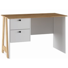 Стол письменный с ящиками бетти, 1205х605х750, белый/крафт золотой No Brand