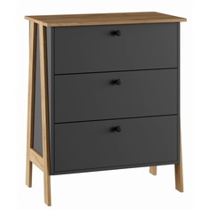 Комод теодора, 750х430х900, графит/крафт золотой No Brand