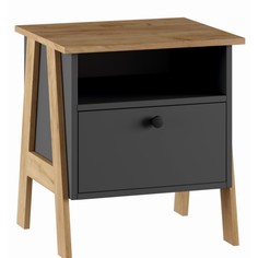 Тумба прикроватная теодора, 480х421х500, графит/крафт золотой No Brand