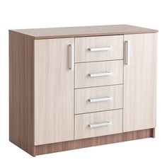 Комод аура, 820х1000х440, ясень шимо темный/светлый No Brand