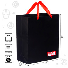 Пакет ламинированный вертикальный, 23 х 27 х 11 см Marvel