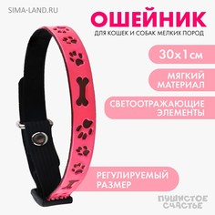 Ошейник светоотражающий Пушистое счастье