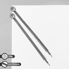 Серьги висячие со стразами Queen Fair