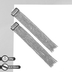 Серьги висячие со стразами Queen Fair