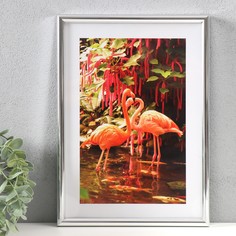 Фоторамка формат а4 21х30 см 45-р(ф) серебро (пластиковый экран) No Brand