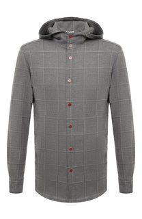 Рубашка из шерсти и льна Kiton