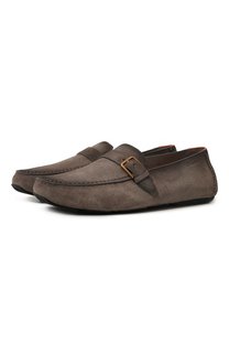 Замшевые мокасины Santoni