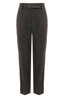 Брюки из шерсти и льна Brunello Cucinelli